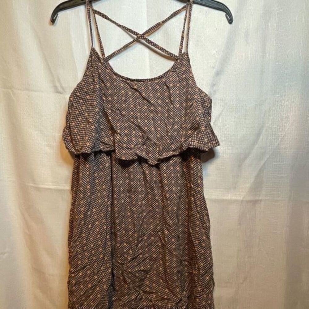 Vero Moda Womens Polka Dot Beige Blue Sundress Size Medium